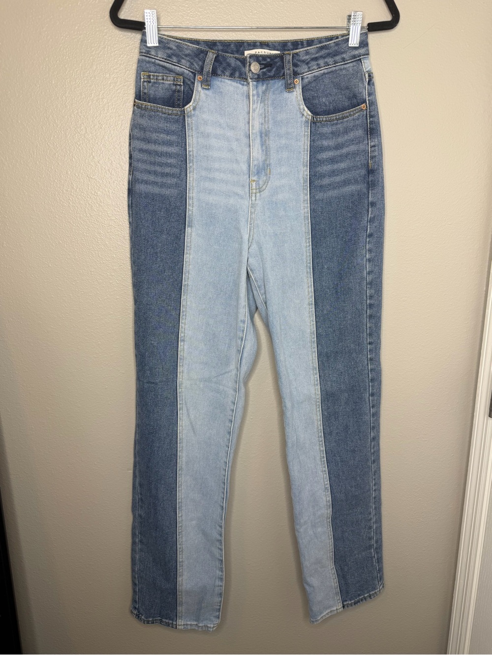 Pacsun 90's Women's SZ 27 Boyfriend two toned High Rise Straight Leg Jeans